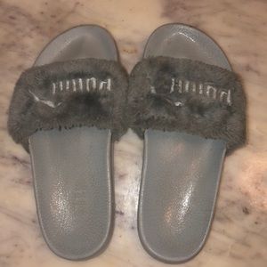 Authentic Grey Fenty Puma Slides